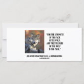 Rudyard Kipling Sterkte van de Pack Wolf Quote (Voorkant)