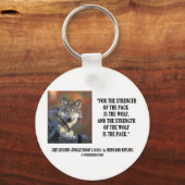 Rudyard Kipling Sterkte van de Pack Wolf Quote Sleutelhanger (Voorkant)
