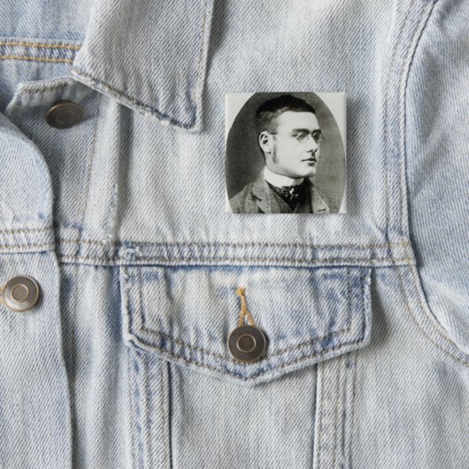 Rudyard Kipling Vierkante Button 5,1 Cm (In situ)