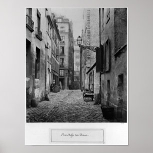 Rue Basse des Ursins, Parijs, 1858-78 Poster