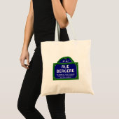 Rue Bergere, Paris Street Sign Tote Bag (Voorkant (product))