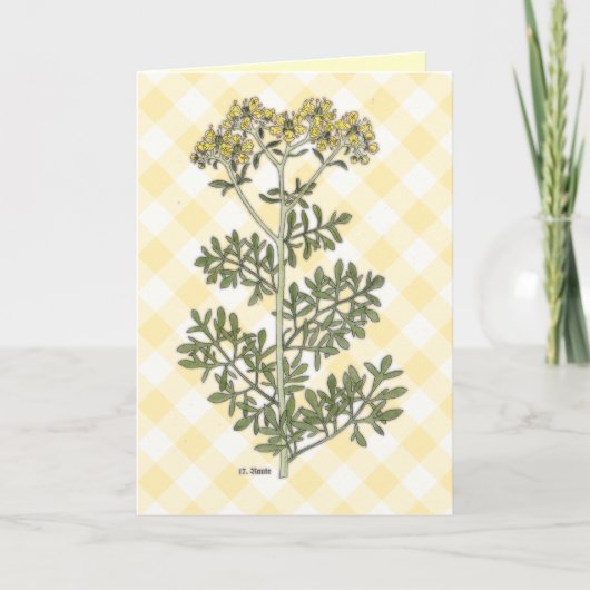 "Rue" Botanisch Kaart (Voorkant)