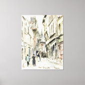 Rue Damiette, Rouen (ca. 1884) van Camille Pissarr Canvas Afdruk (Voorkant)