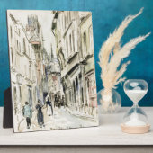 Rue Damiette, Rouen (ca. 1884) van Camille Pissarr Fotoplaat (Zijkant)