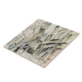 Rue Damiette, Rouen (ca. 1884) van Camille Pissarr Tegeltje (Zijkant)