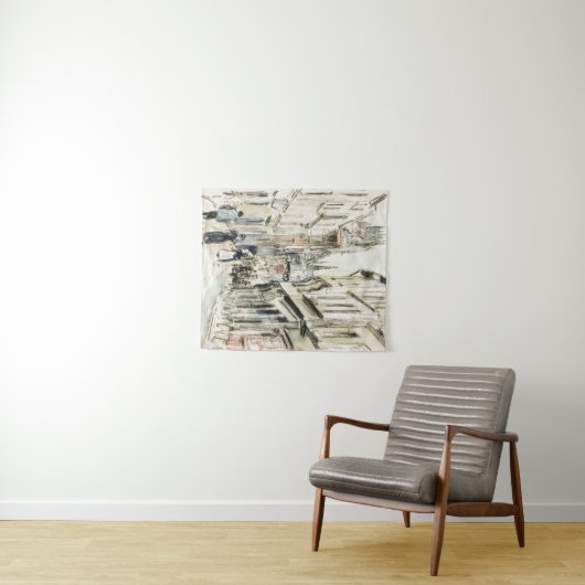 Rue Damiette, Rouen (ca. 1884) van Camille Pissarr Wandkleed (In Situ (horizontaal))