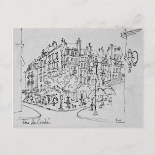 Rue de Conde Jardin du Luxembourg, Parijs Briefkaart