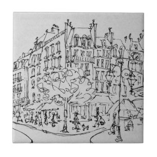 Rue de Conde Jardin du Luxembourg, Parijs Tegeltje