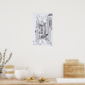 Rue de la Masse | Aix en Provence, Frankrijk Poster (Keuken)
