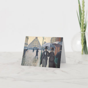 Rue DE Parijs, temps DE pluie van Caillebotte Notitiekaartje