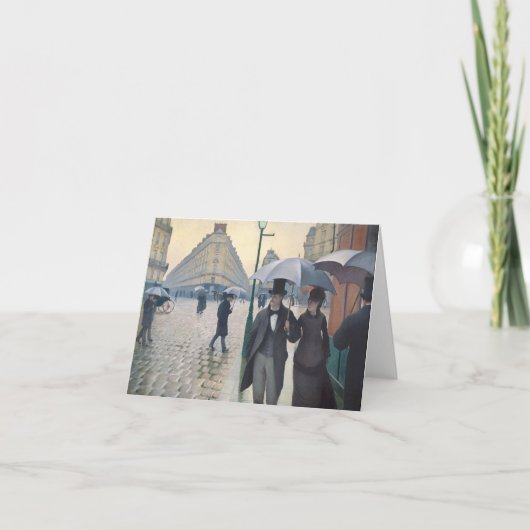 Rue DE Parijs, temps DE pluie van Caillebotte Notitiekaartje (Voorkant)