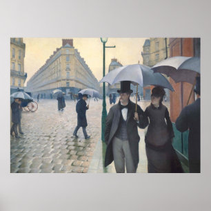 Rue de Paris, temps de pluie door Gustave Caillebo Poster
