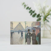 Rue de Paris Temps de Pluie door Gustave Caillebot Briefkaart (Staand voorkant)