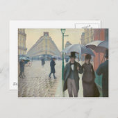 Rue de Paris Temps de Pluie door Gustave Caillebot Briefkaart (Voorkant / Achterkant)