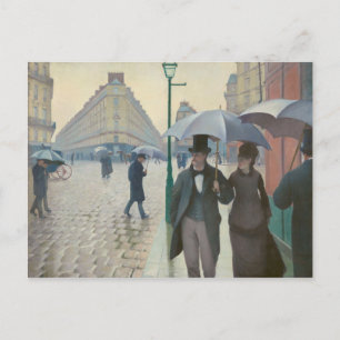 Rue de Paris Temps de Pluie door Gustave Caillebot Briefkaart