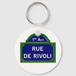 Rue de Rivoli, Paris Street Sign Sleutelhanger