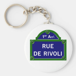 Rue de Rivoli, Paris Street Sign Sleutelhanger