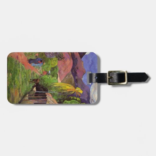 "Rue de Tahiti" - Paul Gauguin Bagagelabel (Voorkant horizontaal)