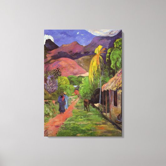 'Rue de Tahiti' - Paul Gauguin Canvas Afdruk (Voorkant)