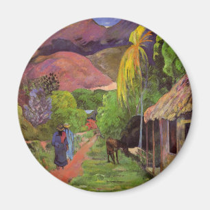 'Rue de Tahiti' - Paul Gauguin Magnet