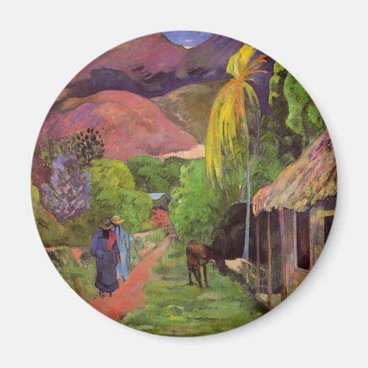 'Rue de Tahiti' - Paul Gauguin Magnet (Voorkant)