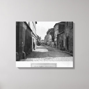 Rue des Anglaises, rue de Lourcine, Parijs Canvas Afdruk