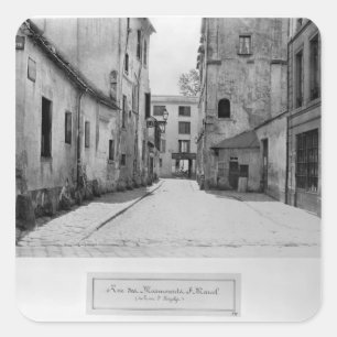 Rue des Marmousets Saint-Marcel Vierkante Sticker