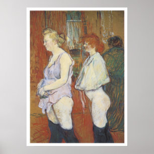 Rue des Moulins Medische inspectie, 1894 Poster