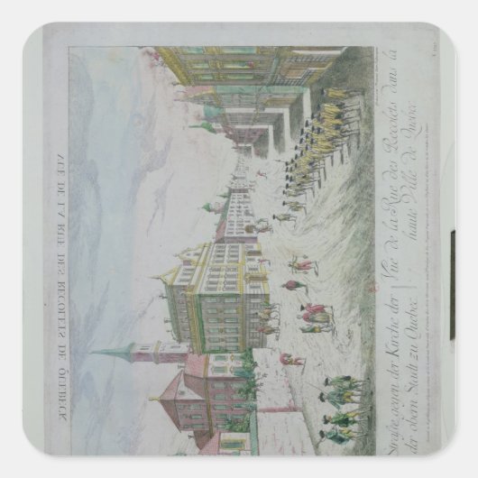 Rue des Recolets, Quebec Vierkante Sticker (Voorkant)