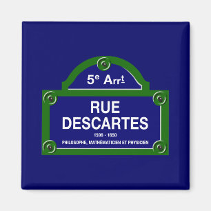 Rue Descartes, Paris Street Sign Magneet