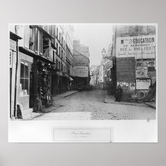 Rue Descartes uit de Rue Mouffetard, Parijs Poster (Voorkant)