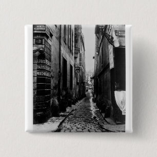 Rue du Croissant Vierkante Button 5,1 Cm