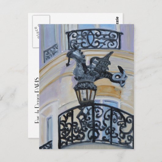 Rue du Dragon PARIS Briefkaart (Voorkant / Achterkant)