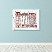 Rue du Dragon, Saint-Germain-des-Pres, Parijs Canvas Afdruk (Insitu (Houten vloer))