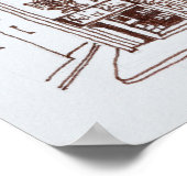 Rue du Dragon, Saint-Germain-des-Pres, Parijs Poster (Hoek)