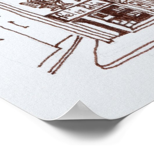 Rue du Dragon, Saint-Germain-des-Pres, Parijs Poster (Hoek)