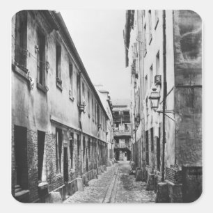 Rue du Fer-a-Moulin, Parijs, 1858-78 Vierkante Sticker