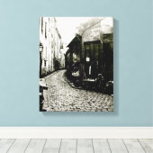 Rue du Jardinet en de cul-de-sac Canvas Afdruk (Insitu (Houten vloer))