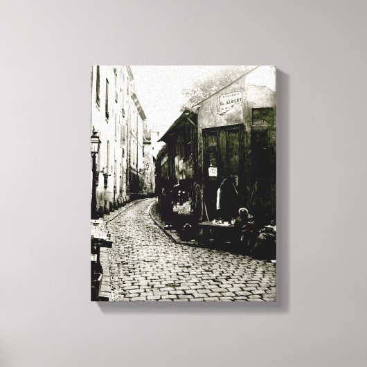 Rue du Jardinet en de cul-de-sac Canvas Afdruk (Voorkant)