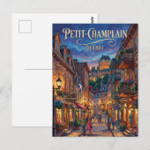 Rue du Petit-Champlain Canada Briefkaart (Voorkant / Achterkant)
