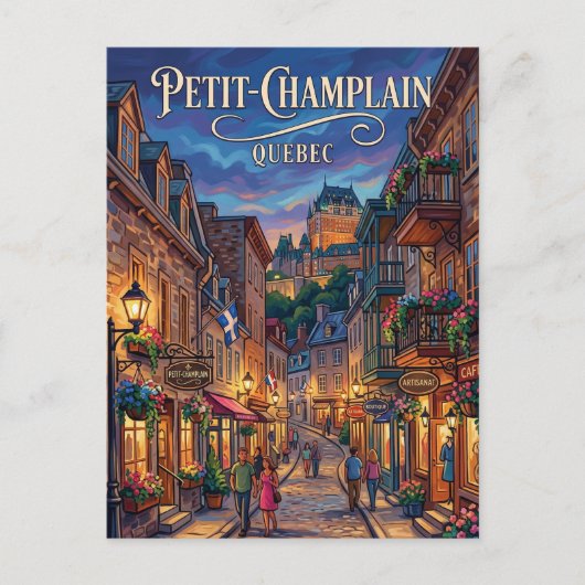 Rue du Petit-Champlain Canada Briefkaart (Voorkant)