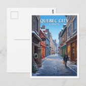 Rue du Petit-Champlain, Oud Quebec Canada Briefkaart (Voorkant / Achterkant)
