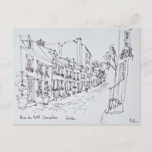 Rue du Petit ChamPlain, Quebec, Canada Briefkaart (Voorkant)