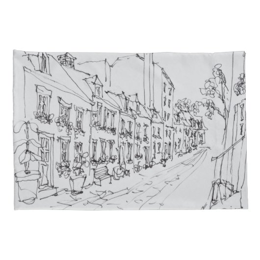 Rue du Petit Champlain, Quebec, Canada Kussensloop (Achterkant-Rechts)
