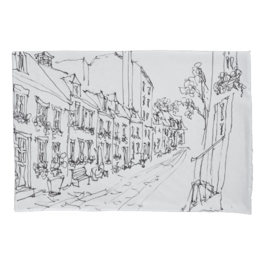 Rue du Petit Champlain, Quebec, Canada Kussensloop (Voorkant-Links)