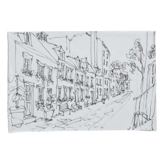Rue du Petit Champlain, Quebec, Canada Kussensloop (Voorkant-Rechts)