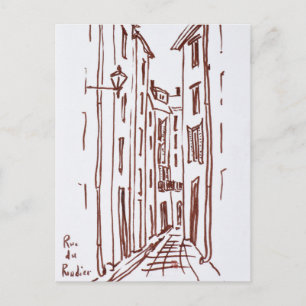 Rue du Rondier Grasse, Frankrijk Briefkaart