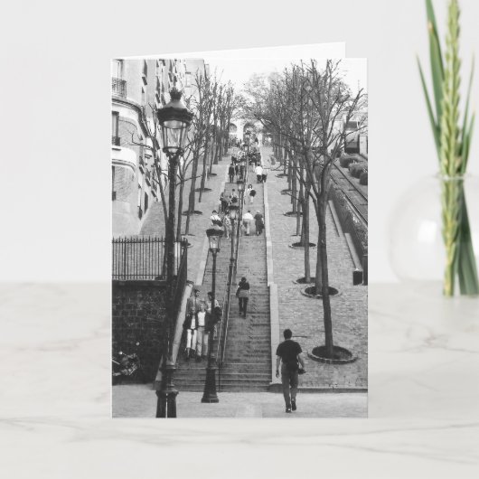 Rue Foyatier, Montmartre, Paris Notecards Kaart (Voorkant)