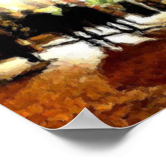 Rue Galande, Parijs Frankrijk Poster (Hoek)