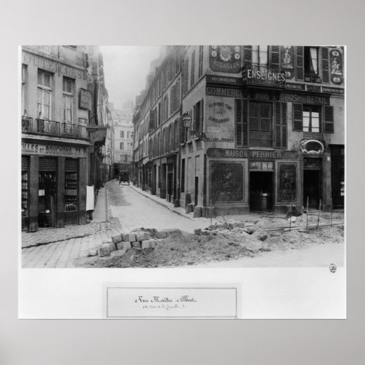 Rue Maitre Albert Paris, 1858-78 Poster (Voorkant)